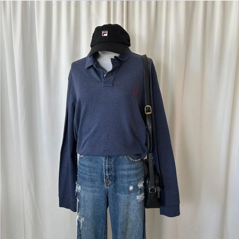 Vintage Y2K POLO Ralph Lauren Classic fit long sleeve polo shirt - Picture 6 of 8